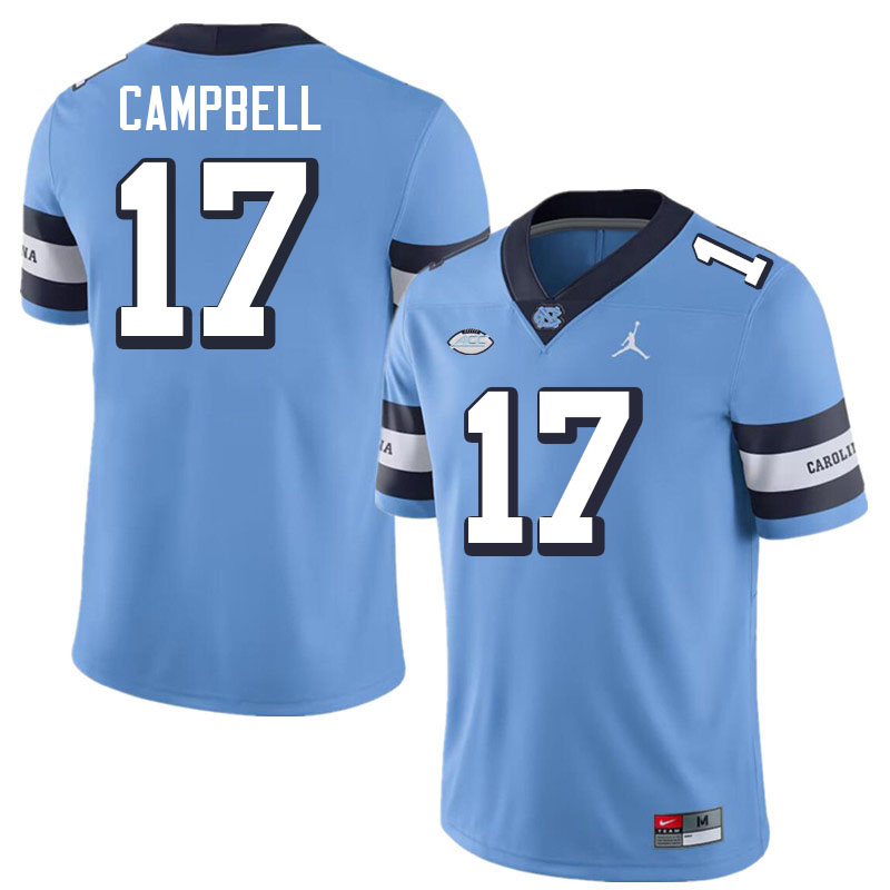 Men #17 Amare Campbell North Carolina Tar Heels College Football Jerseys Stitched-Throwback